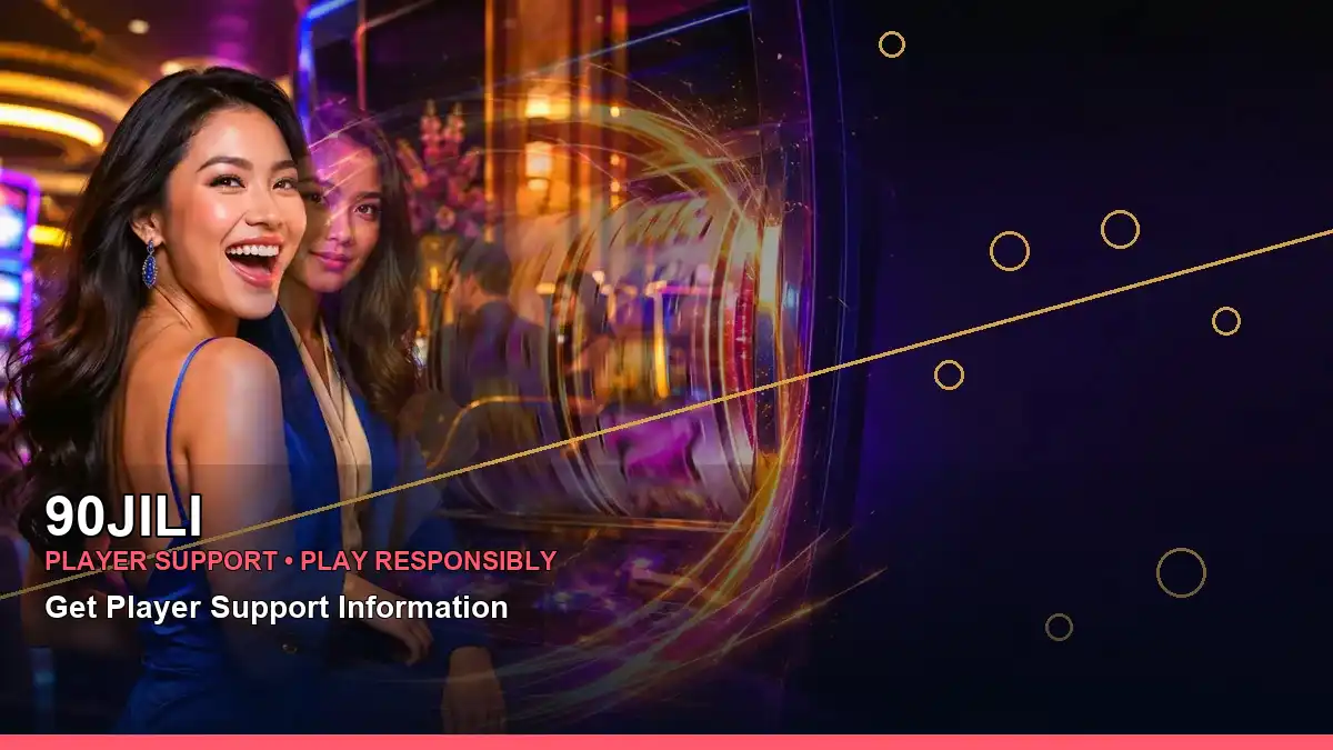 90JILI VIP casino rewards guide featuring an adult Filipina casino host in a polished lounge setting