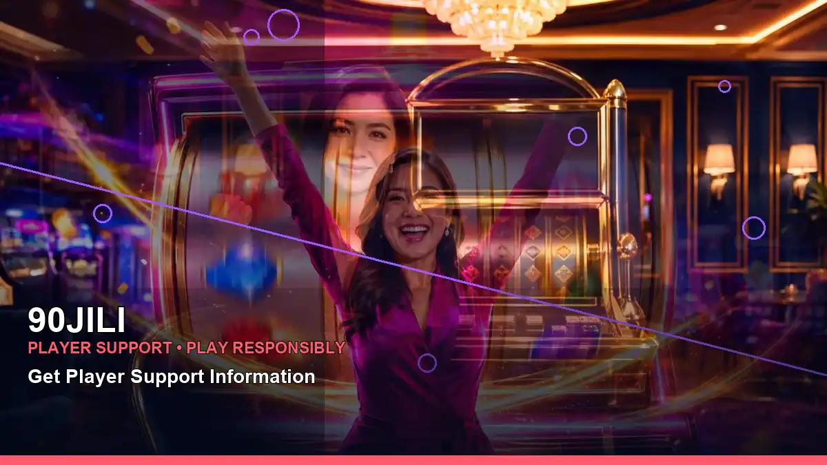 90JILI mobile slot games with an adult Filipina casino presenter in a right-side close-up composition
