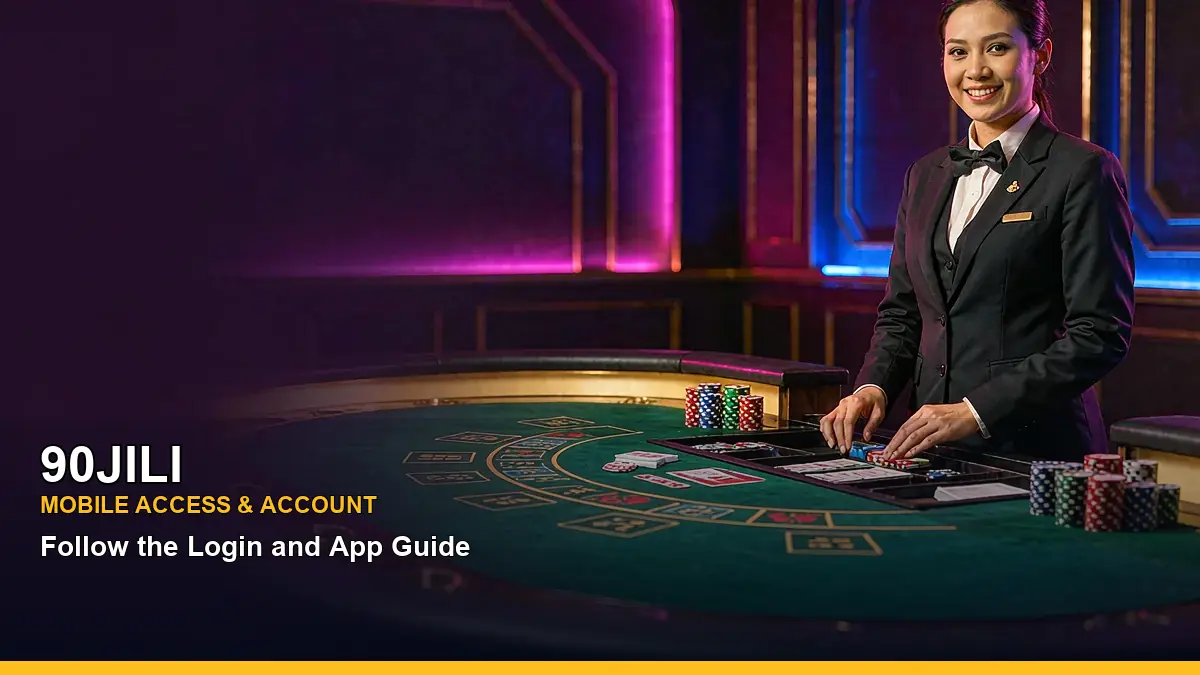 90JILI live casino table games featuring an adult Filipina casino host in a left-framed layout